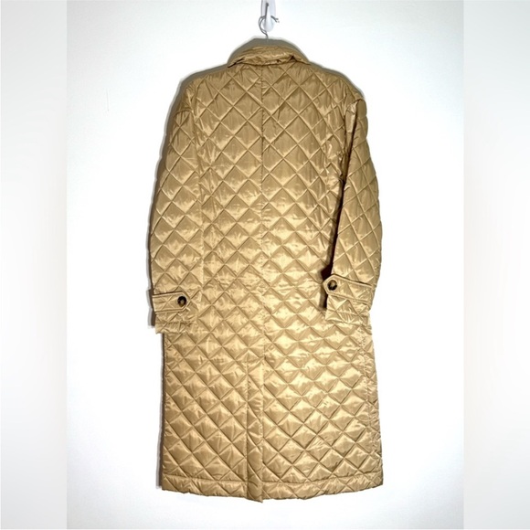 Rebecca Minkoff Women’s Long Quilted Puffer Trench Coat Beige Size Medium NWT - Picture 3 of 5
